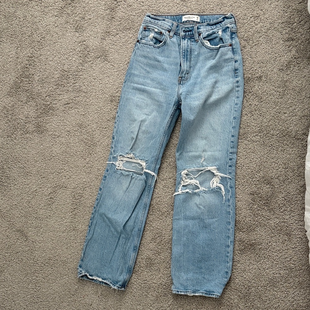 Abercrombie & Fitch Light Blue Straight Leg Jeans